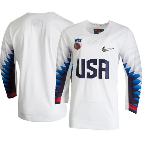 nike men's usa hockey world junior classic replica white jersey|usa hockey jerseys official.